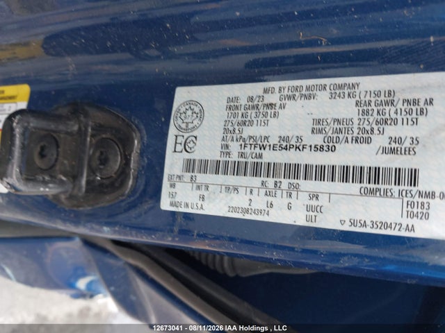 Ford F150 Supercrew 2023 1FTFW1E54PKF15830 Image 17