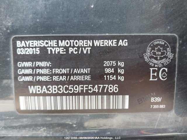WBA3B3C59FF547786 BMW 328i Xdrive