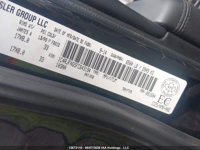 1C4RJFAG5FC643194 Jeep Grand Cherokee Laredo