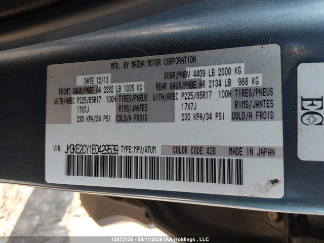 Mazda Cx-5 Gs 2014 JM3KE2CY1E0429539 Image 9