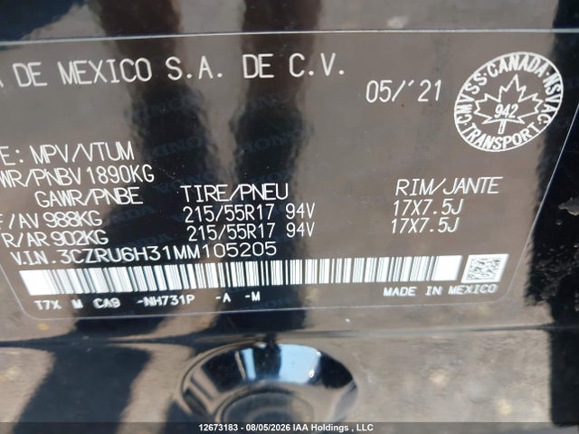 Honda HR-V LX 2021 3CZRU6H31MM105205 Image 18