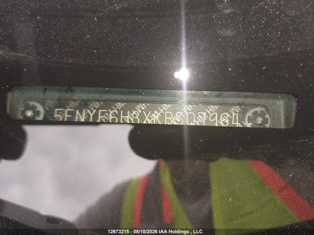 Продаж на аукціоні авто 2019 Honda Pilot, vin: 5FNYF6H3XKB507964, номер лоту: 12673215