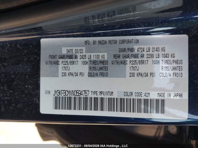 Mazda Cx-5 Preferred 2022 JM3KFBCMXN0594757 Image 17