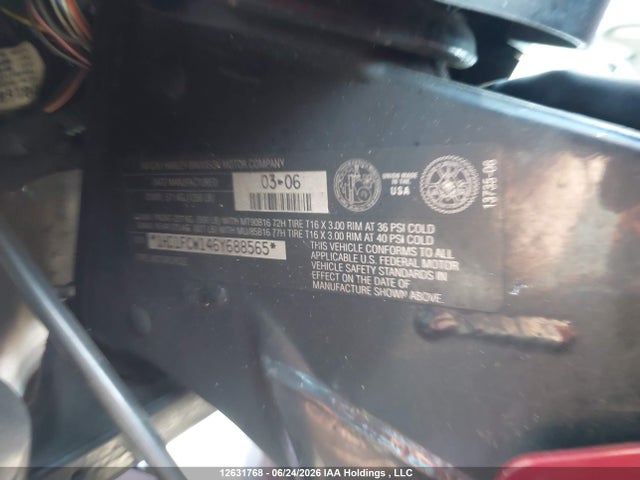 2006 Harley-davidson Flhtcui მანქანა იყიდება აუქციონზე, vin: 1HD1FCW146Y688565, აუქციონის ნომერი: 12631768