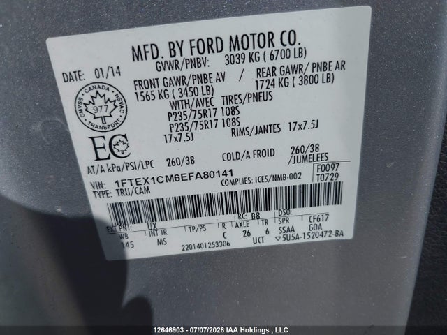 Ford F-150 Xlt 2014 1FTEX1CM6EFA80141 Image 9