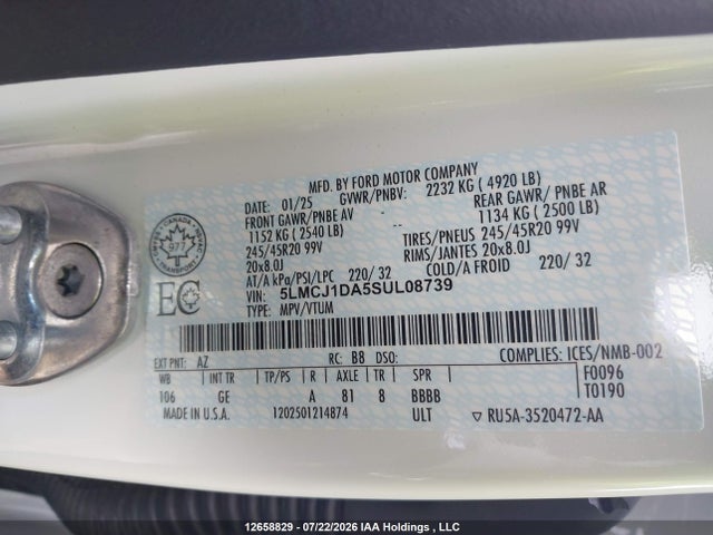 5LMCJ1DA5SUL08739 Lincoln Corsair Premiere