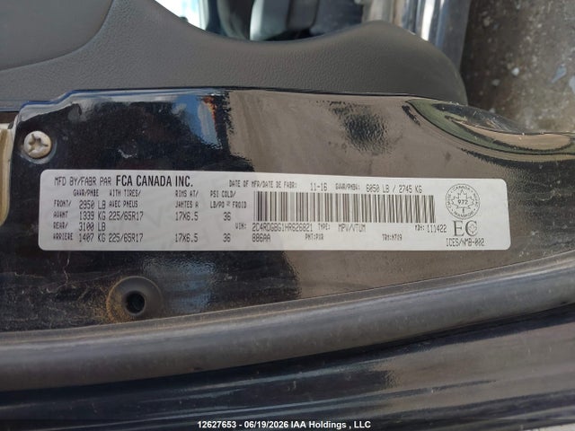 Продажа на аукционе авто 2017 Dodge Grand Caravan Cvp/sxt, vin: 2C4RDGBG1HR626821, номер лота: 12627653