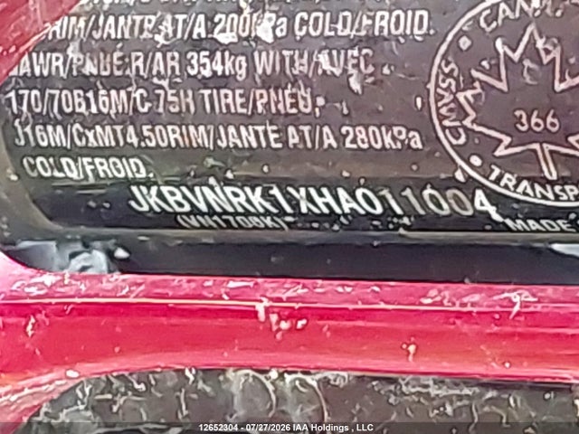 Aukcja sprzedaży 2017 Kawasaki Vn1700 K, vin: JKBVNRK1XHA011004, numer aukcji: 12652304