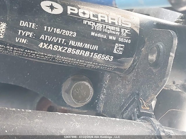 Продаж на аукціоні авто 2024 Polaris Sportsman 850 Ultimate Trail Le, vin: 4XASXZ858RB156563, номер лоту: 12657598