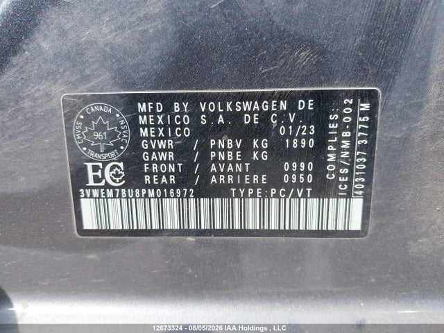 3VWEM7BU8PM016972 Volkswagen Jetta Comfortline
