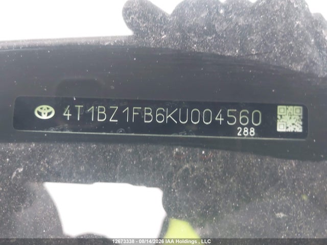 Продажа на аукционе авто 2019 Toyota Avalon Xse, vin: 4T1BZ1FB6KU004560, номер лота: 12673338