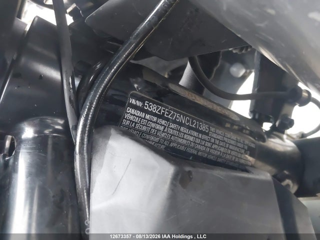 2022 Zero Motorcycles Inc Sr/s მანქანა იყიდება აუქციონზე, vin: 538ZFEZ75NCL21385, აუქციონის ნომერი: 12673357