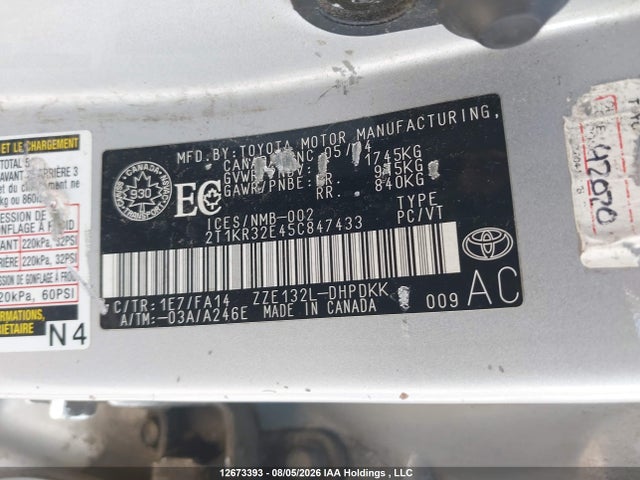 Aukcja sprzedaży 2005 Toyota Matrix Wagon, vin: 2T1KR32E45C847433, numer aukcji: 12673393