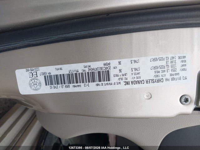 Aukcja sprzedaży 2013 Chrysler Town & Country Touring, vin: 2C4RC1BG1DR704542, numer aukcji: 12673395