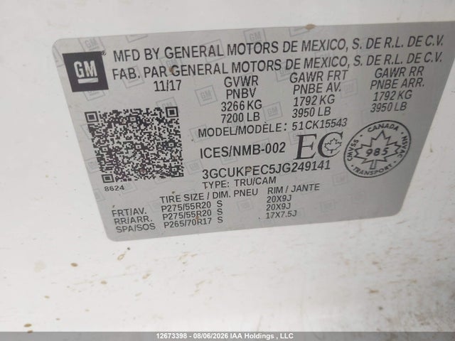Chevrolet Silverado 1500 Custom 2018 3GCUKPEC5JG249141 Image 17