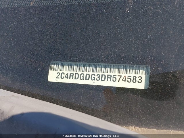 12673408 :رقم المزاد ، 2C4RDGDG3DR574583 vin ، 2013 Dodge Grand Caravan Crew مزاد بيع