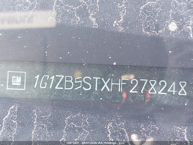 12673431 :رقم المزاد ، 1G1ZB5STXHF278248 vin ، 2017 Chevrolet Malibu Ls مزاد بيع