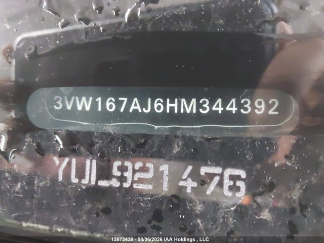 3VW167AJ6HM344392 Volkswagen Jetta 1.4 Tsi Trendline/1.4 Tsi Trendline+