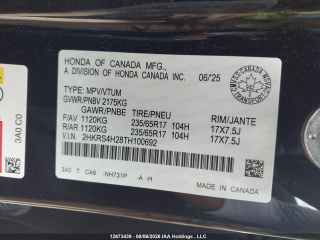 Honda CR-V LX 2026 2HKRS4H28TH100692 Image 19