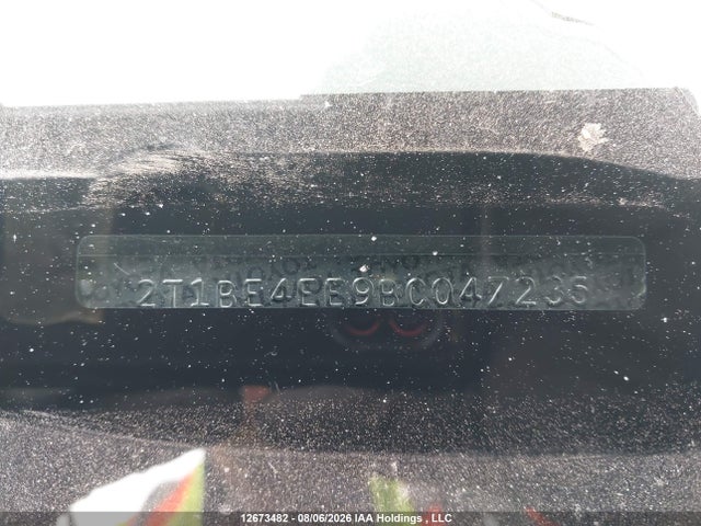 12673482 :رقم المزاد ، 2T1BE4EE9BC047235 vin ، 2011 Toyota Corolla Xrs Xrs مزاد بيع