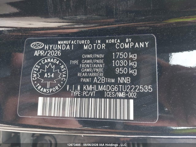 2026 Hyundai Elantra Sel Sport მანქანა იყიდება აუქციონზე, vin: KMHLM4DG6TU222535, აუქციონის ნომერი: 12673485