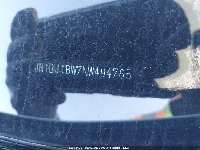 12673498 :رقم المزاد ، JN1BJ1BW7NW494765 vin ، 2022 Nissan Qashqai Sl/sv مزاد بيع