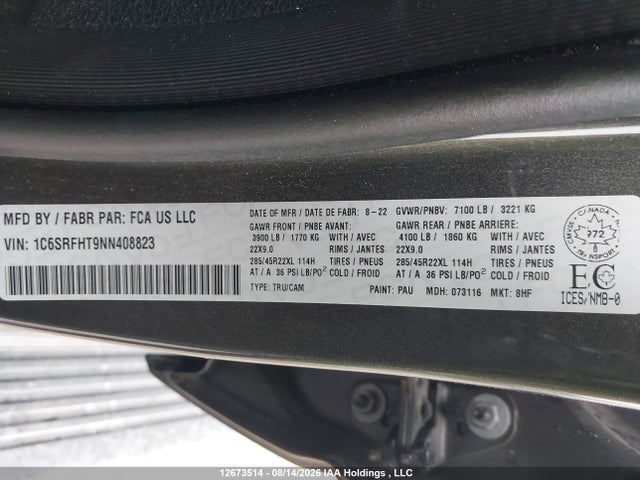 RAM 1500 Limited 2022 1C6SRFHT9NN408823 Image 19