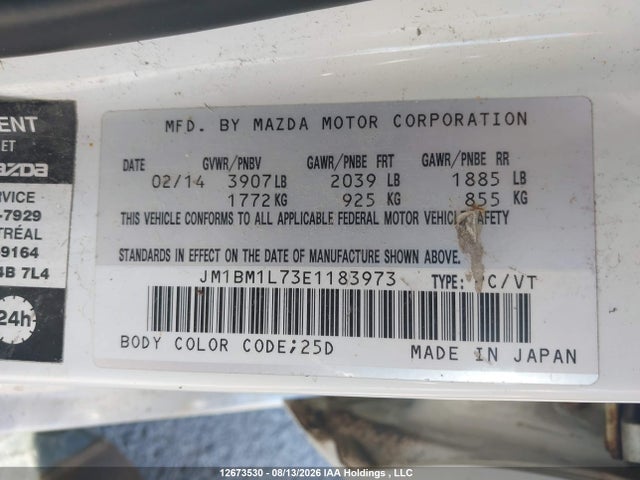 Mazda Mazda3 Gs-sky 2014 JM1BM1L73E1183973 Image 18