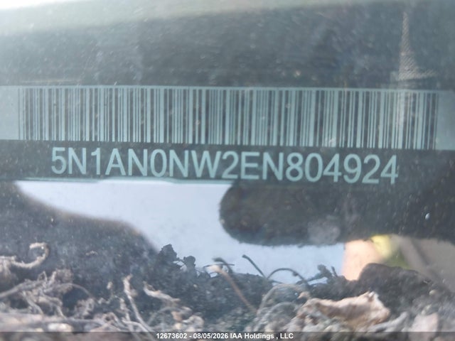 12673602 :رقم المزاد ، 5N1AN0NW2EN804924 vin ، 2014 Nissan Xterra Pro-4x/s مزاد بيع