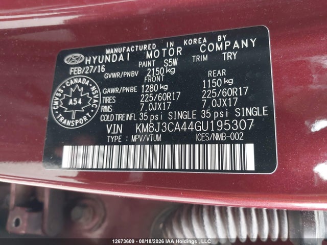 Hyundai Tucson 2016 KM8J3CA44GU195307 Image 18