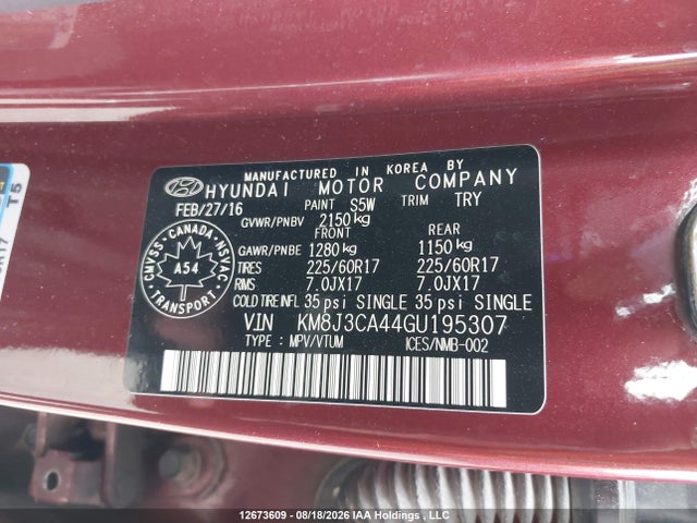 Hyundai Tucson 2016 KM8J3CA44GU195307 Image 9