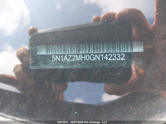5N1AZ2MH0GN142332 Nissan Murano S/sl/sv/platinum