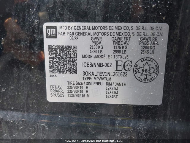 GMC Terrain Sle 2022 3GKALTEV1NL261623 Image 9