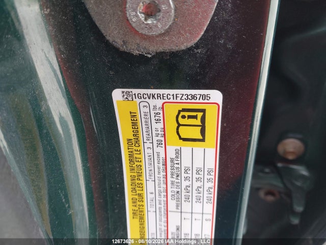 Aukcja sprzedaży 2015 Chevrolet Silverado K1500 Lt, vin: 1GCVKREC1FZ336705, numer aukcji: 12673626