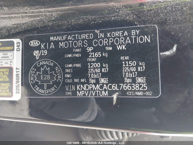 KIA Sportage Lx 2020 KNDPMCAC6L7663825 Image 9
