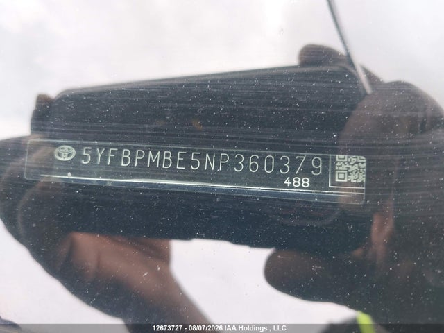 Продажа на аукционе авто 2022 Toyota Corolla Le, vin: 5YFBPMBE5NP360379, номер лота: 12673727