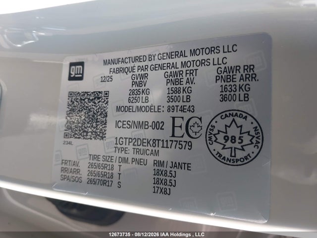 1GTP2DEK8T1177579 GMC Canyon At4