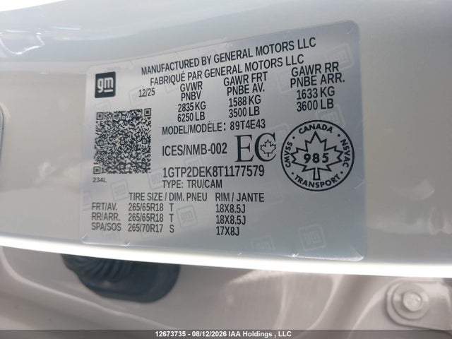 1GTP2DEK8T1177579 GMC Canyon At4