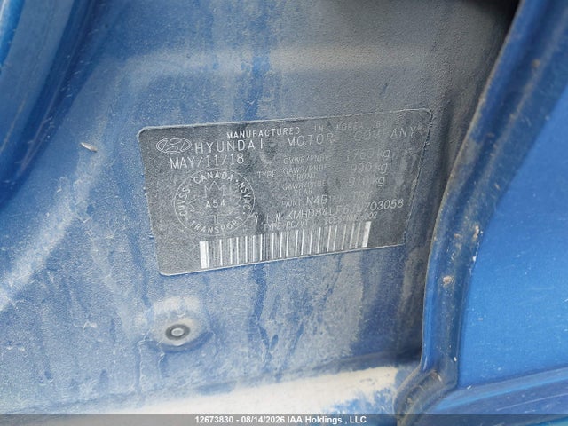 KMHD84LF6JU703058 Hyundai ELANTRA GL