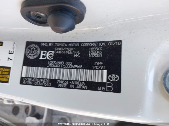 Toyota PRIUS PRIME 2018 JTDKARFP3J3069568 Image 9