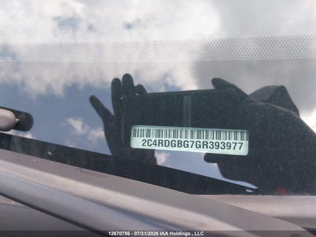 12670756 :رقم المزاد ، 2C4RDGBG7GR393977 vin ، 2016 Dodge Grand Caravan Se/sxt مزاد بيع