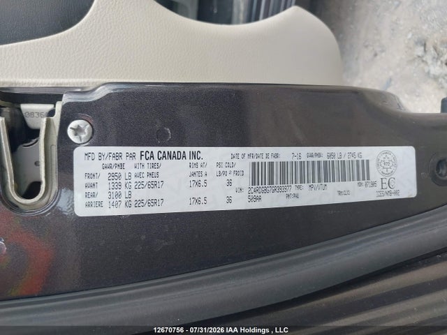 Dodge Grand Caravan Se/sxt 2016 2C4RDGBG7GR393977 Image 9