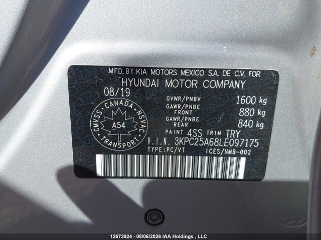 Hyundai Accent Preferred Auto Ivt 2020 3KPC25A68LE097175 Image 9
