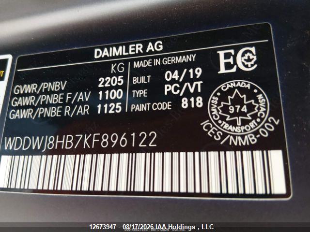Продаж на аукціоні авто 2019 Mercedes-benz C 63 Amg-s, vin: WDDWJ8HB7KF896122, номер лоту: 12673947