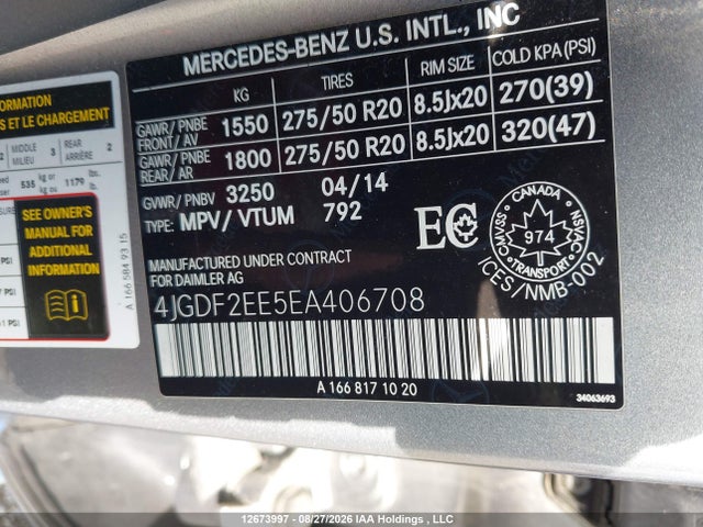 Mercedes-Benz Gl 350 Bluetec 2014 4JGDF2EE5EA406708 Image 9
