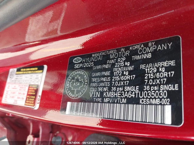 KM8HE3A64TU035030 Hyundai Kona Electric Preferred With Ultimate Package