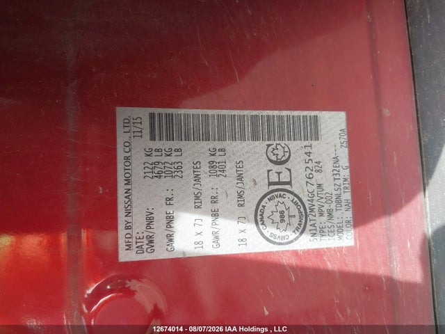 Nissan Rogue 2016 5N1AT2MV4GC762541 Image 9