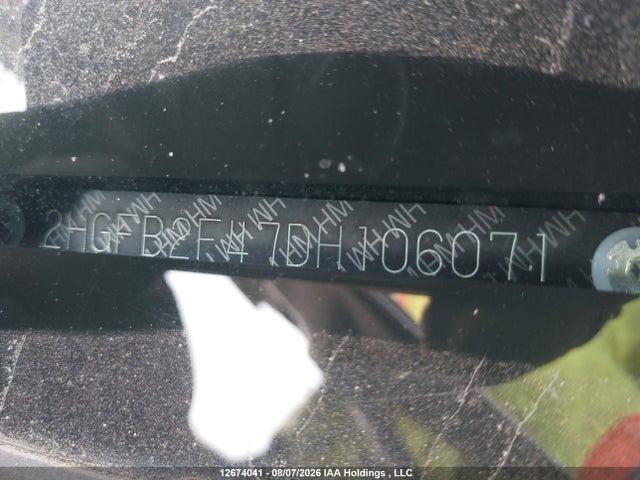Aukcja sprzedaży 2013 Honda Civic Lx, vin: 2HGFB2F47DH106071, numer aukcji: 12674041