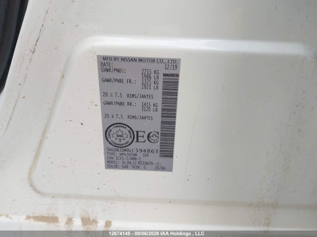 Nissan Pathfinder Platinum 2020 5N1DR2DM0LC594863 Image 18