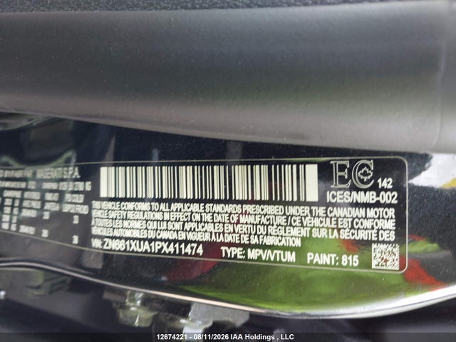 12674221 :رقم المزاد ، ZN661XUA1PX411474 vin ، 2023 Maserati Levante Gt مزاد بيع